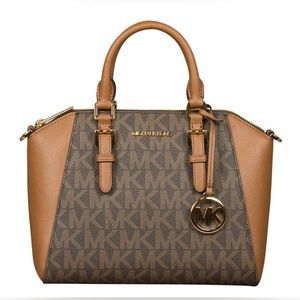 Michael Kors Ciara Medium Messenger Bag in Brown/Luggage  *Style/Color very HTF!